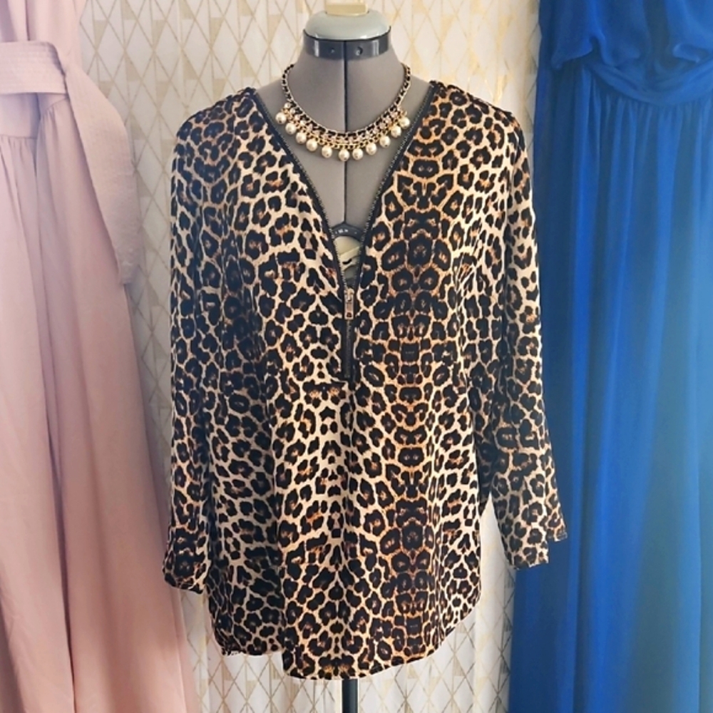 Wishful Park Leopard Print Blouse